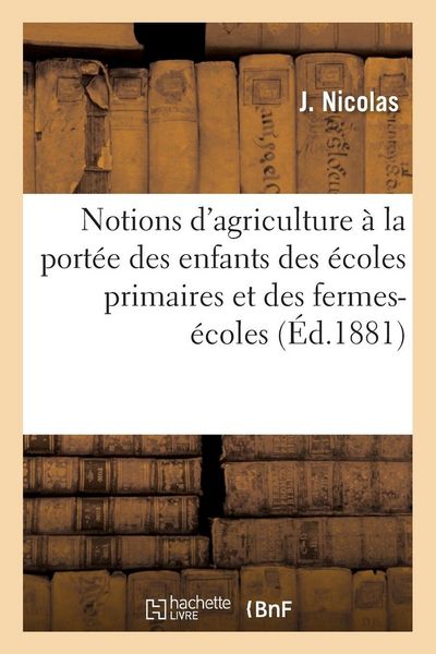 Produktbild: Notions d'agriculture &agrave; la port&eacute;e des enfants des &eacute;coles primaires et des fermes-&eacute;coles