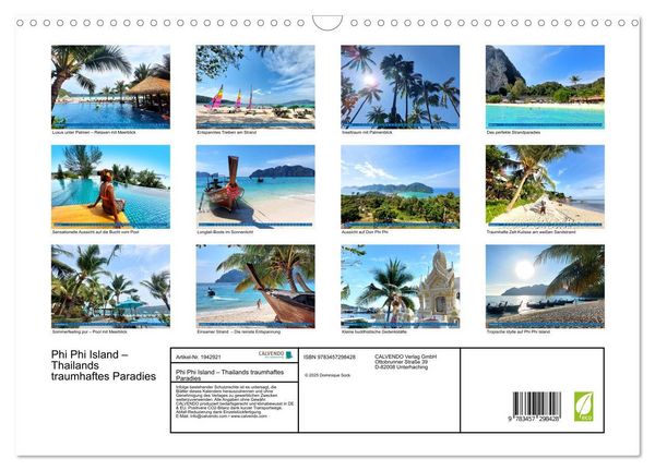 Produktbild: Phi Phi Island &ndash; Thailands traumhaftes Paradies (Wandkalender 2026 DIN A3 quer), CALVENDO Monatskalender