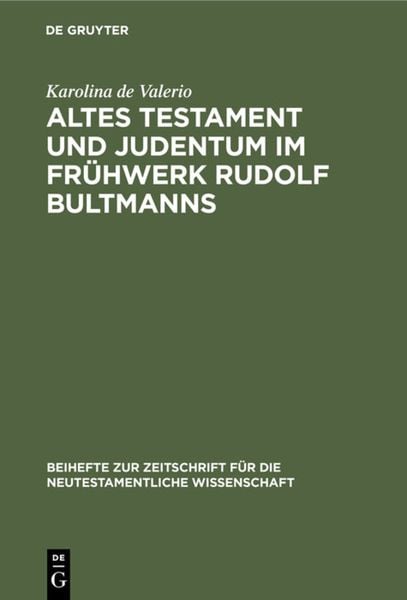 Produktbild: Altes Testament und Judentum im Fr&uuml;hwerk Rudolf Bultmanns