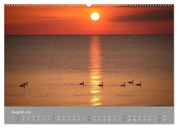 Produktbild: PLANET USEDOM Sonnenaufg&auml;nge (Wandkalender 2026 DIN A2 quer), CALVENDO Monatskalender