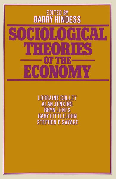 Produktbild: Sociological Theories of the Economy