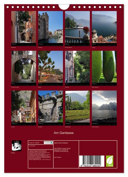 Produktbild: Am Gardasee (Wandkalender 2026 DIN A4 hoch), CALVENDO Monatskalender