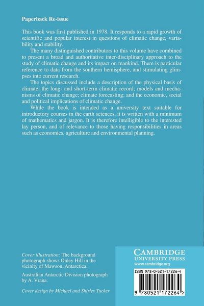 Produktbild: Climatic Change and Variability