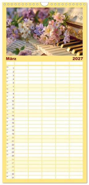 Produktbild: Familienplaner 2027 - Klang der Ewigkeit mit 5 Spalten (Wandkalender, 21 x 45 cm) CALVENDO