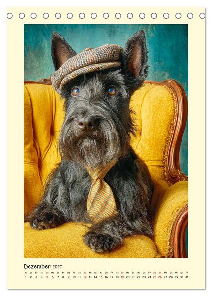 Produktbild: Scottish Terrier. W&uuml;rdevoller und robuster Gentlemen (Tischkalender 2027 DIN A5 hoch), CALVENDO Monatskalender