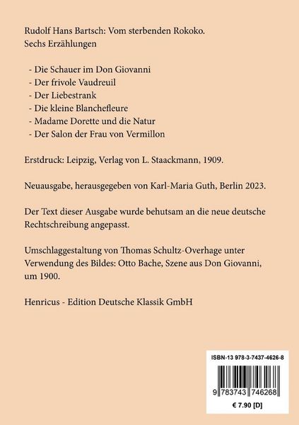 Produktbild: Vom sterbenden Rokoko