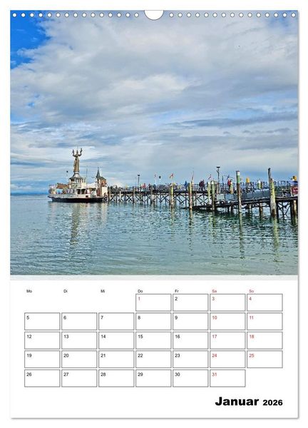 Produktbild: Bodenseeradweg - Auf dem Bodensee durch 3 L&auml;nder (Wandkalender 2026 DIN A3 hoch), CALVENDO Monatskalender