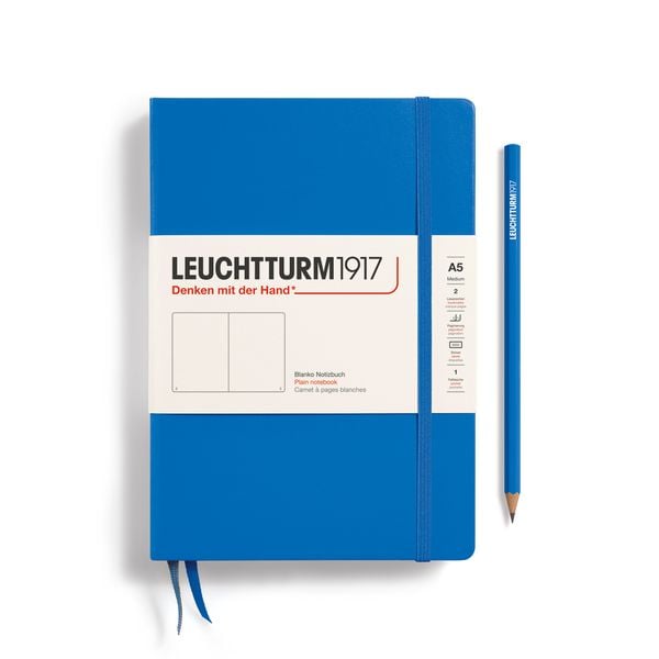Produktbild: LEUCHTTURM1917 Notizbuch Medium (A5), Hardcover, 251 nummerierte Seiten, Sky, blanko
