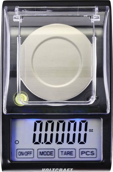 Produktbild: VOLTCRAFT PS-50 Pr&auml;zisionswaage W&auml;gebereich (max.) 50 g Ablesbarkeit 0.001 g batteriebetrieben, &uuml;ber USB Schwarz