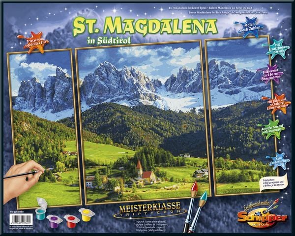 Schipper Malen-nach-Zahlen - Meisterklasse Triptychon - St. Magdalena in Südtirol