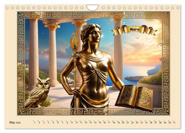 Produktbild: Roman Gods - under the spell of mythology (Wall Calendar 2026 DIN A4 landscape), CALVENDO 12 Month Wall Calendar