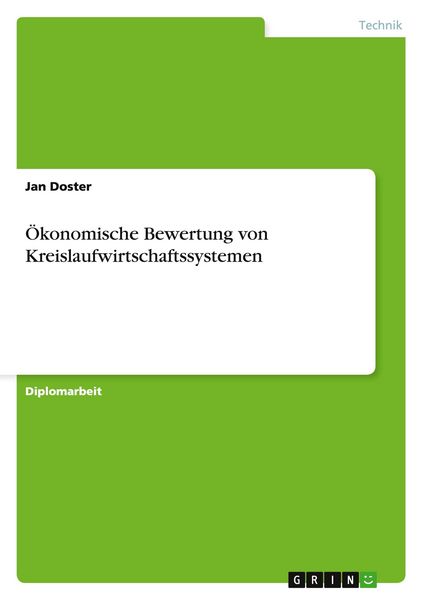 Produktbild: &Ouml;konomische Bewertung von Kreislaufwirtschaftssystemen