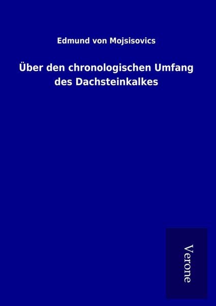 Produktbild: &Uuml;ber den chronologischen Umfang des Dachsteinkalkes