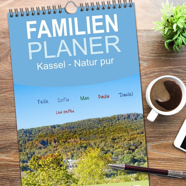 Produktbild: Familienplaner 2026 - Kassel - Natur pur mit 5 Spalten (Wandkalender, 21 x 45 cm) CALVENDO