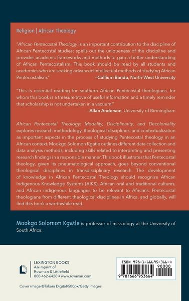 Produktbild: African Pentecostal Theology