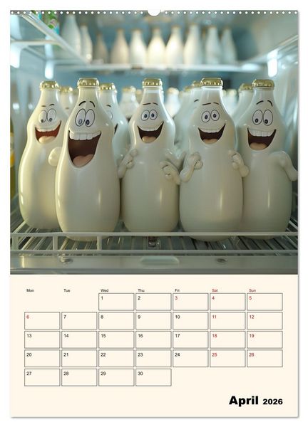 Produktbild: The Light ist still on in the Fridge (High Quality Premium Wall Calendar 2026 DIN A2 portrait),CALVENDO 12 Month Wall Calendar