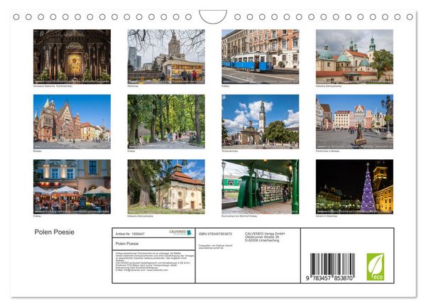 Produktbild: Polen Poesie (Wandkalender 2026 DIN A4 quer), CALVENDO Monatskalender