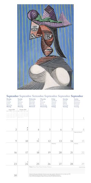 Calendrier 30X30 Picasso 2024 - Papeterie Michel