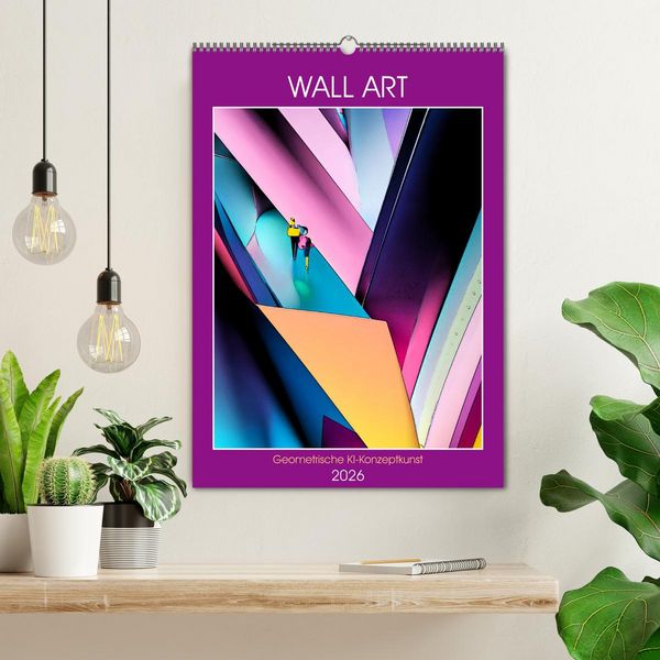 Produktbild: WALL ART Geometrische Konzeptkunst (Wandkalender 2026 DIN A2 hoch), CALVENDO Monatskalender