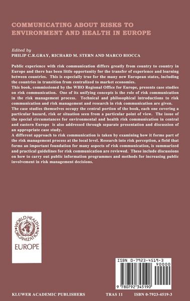Produktbild: Communicating about Risks to Environment and Health in Europe