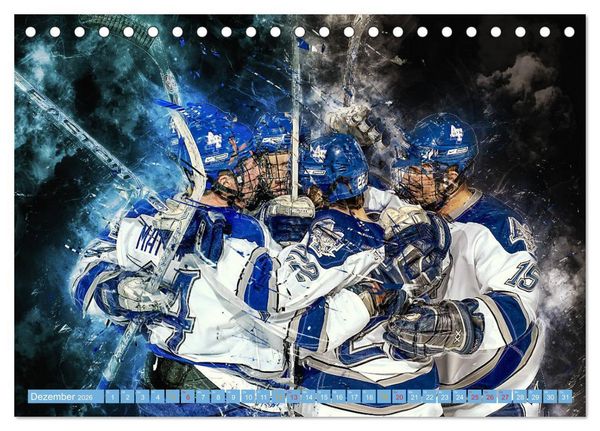 Produktbild: Eishockey - extrem cool (Tischkalender 2026 DIN A5 quer), CALVENDO Monatskalender