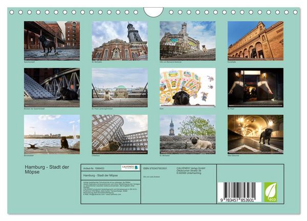 Produktbild: Hamburg - Stadt der M&ouml;pse (Wandkalender 2026 DIN A4 quer), CALVENDO Monatskalender