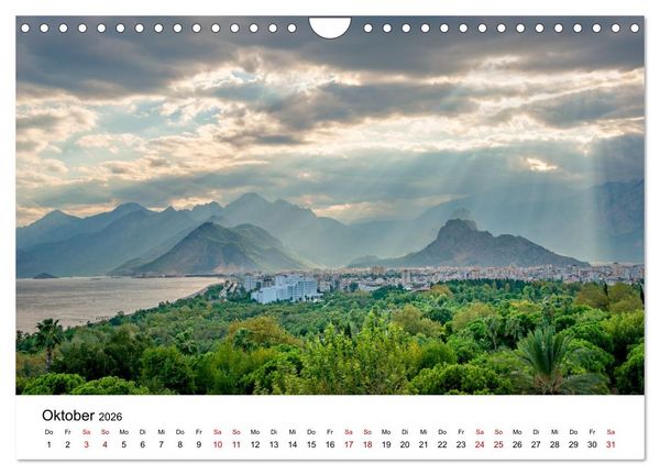 Produktbild: T&uuml;rkei, Antalya: Urlaubsparadies am Mittelmeer (Wandkalender 2026 DIN A4 quer), CALVENDO Monatskalender
