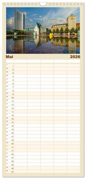 Produktbild: Familienplaner 2026 - Sachsen Impressionen mit 5 Spalten (Wandkalender, 21 x 45 cm) CALVENDO