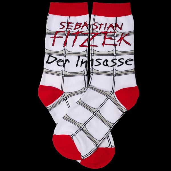 Produktbild: Sebastian Fitzek-Socken "Der Insasse" Gr&ouml;&szlig;e 36-41