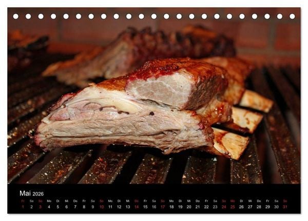 Produktbild: BBQ Lecker Grillen (Tischkalender 2026 DIN A5 quer), CALVENDO Monatskalender