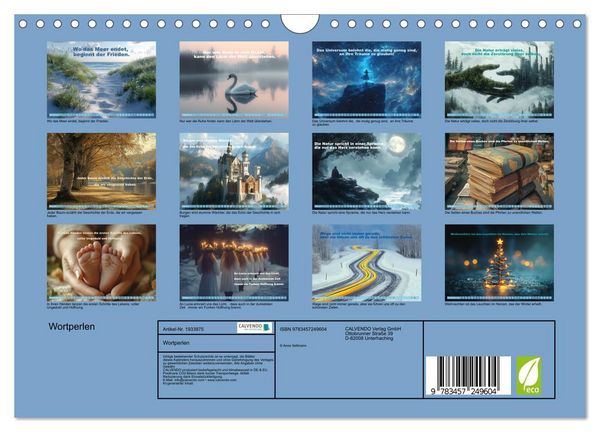 Produktbild: Wortperlen (Wandkalender 2026 DIN A4 quer), CALVENDO Monatskalender