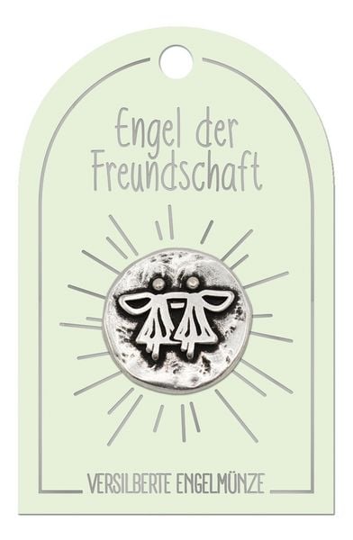 Produktbild: "Engel der Freundschaft" Engel M&uuml;nze auf Karte, K534