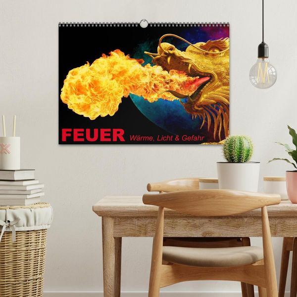 Produktbild: Feuer &bull; W&auml;rme, Licht & Gefahr (Wandkalender 2026 DIN A3 quer), CALVENDO Monatskalender