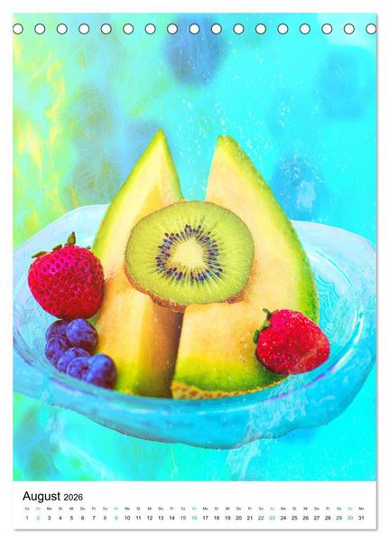 Produktbild: Sommergl&uuml;ck - Artwork (Tischkalender 2026 DIN A5 hoch), CALVENDO Monatskalender