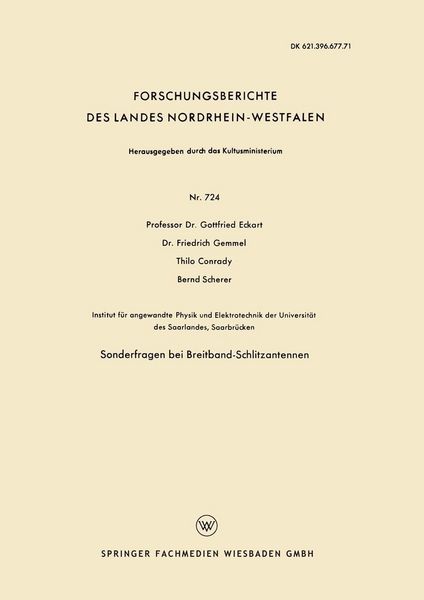 Produktbild: Sonderfragen bei Breitband-Schlitzantennen