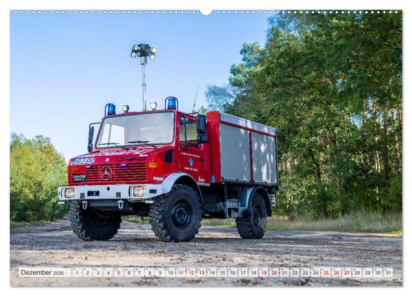 Produktbild: Die 4 UNIMOGS der Feuerwehr Schwanewede (Wandkalender 2026 DIN A2 quer), CALVENDO Monatskalender
