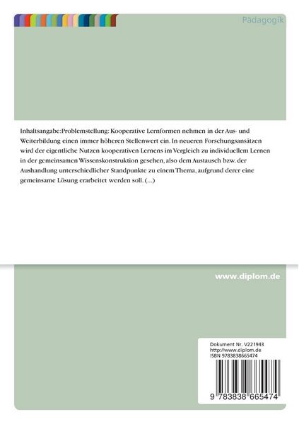 Produktbild: Analyse und F&ouml;rderung der Wissenskommunikation in kooperativen computermediierten Lernumgebungen