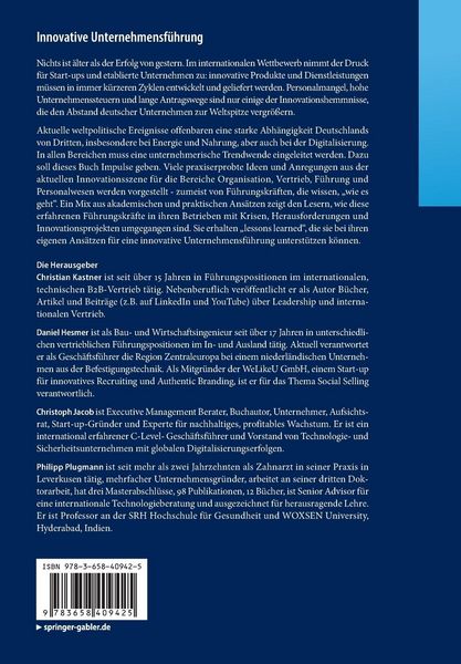Produktbild: Innovative Unternehmensf&uuml;hrung