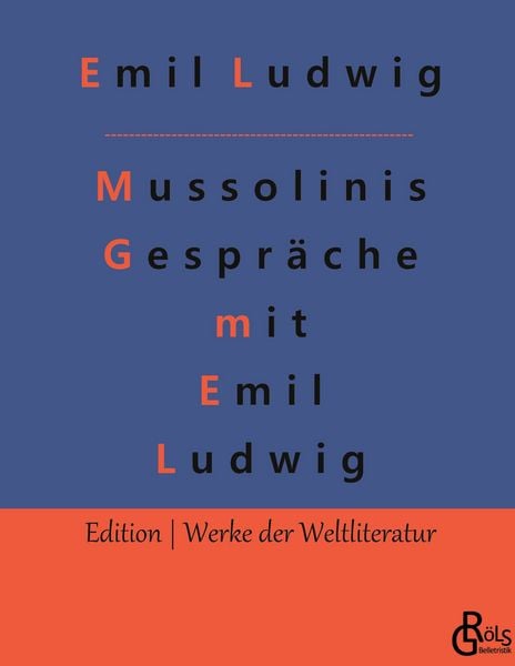 Produktbild: Mussolinis Gespr&auml;che mit Emil Ludwig