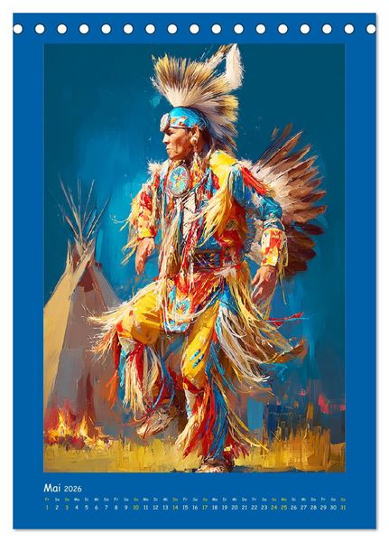 Produktbild: Omaha-Tanz. Grastanz der amerikanischen Ureinwohner (Tischkalender 2026 DIN A5 hoch), CALVENDO Monatskalender
