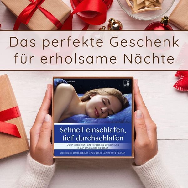Produktbild: Schnell einschlafen, tief durchschlafen &ndash; Einschlafmeditation CD {inkl. Autogenes Training zum Stress Abbauen} gegen Schlafst&ouml;rung