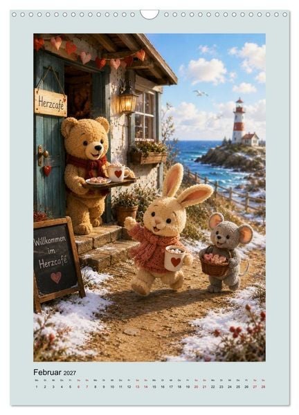 Produktbild: Die Insel der Stofftiere (Wandkalender 2027 DIN A3 hoch), CALVENDO Monatskalender