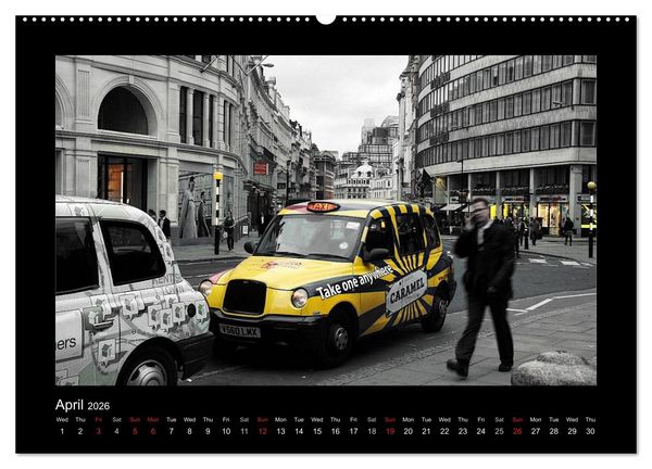 Produktbild: Taxis in London / UK-Version (High Quality Premium Wall Calendar 2026 DIN A2 landscape),CALVENDO 12 Month Wall Calendar