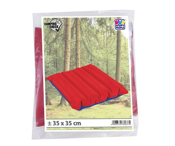 Produktbild: Sitzkissen Luftkissen Mikrofaser rot/blau 35x35cm