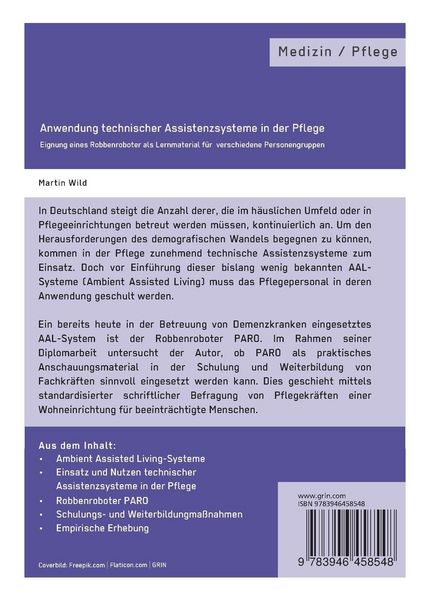 Produktbild: Anwendung technischer Assistenzsysteme in der Pflege