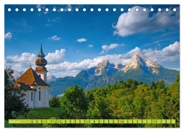 Produktbild: Romantische Kirchen und Kapellen (Tischkalender 2026 DIN A5 quer), CALVENDO Monatskalender