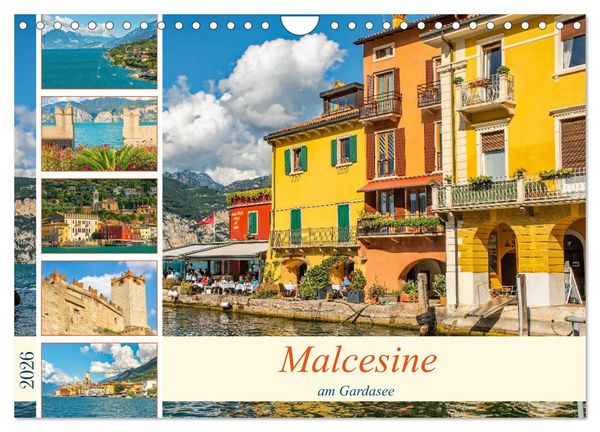 Malcesine am Gardasee (Wandkalender 2026 DIN A4 quer), CALVENDO Monatskalender