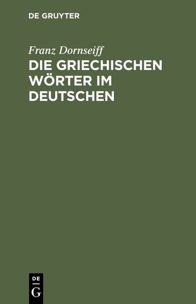 Produktbild: Die griechischen W&ouml;rter im Deutschen