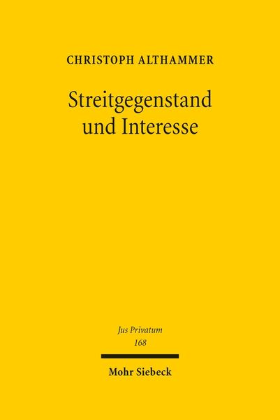 Produktbild: Streitgegenstand und Interesse