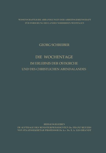 Produktbild: Die Wochentage im Erlebnis der Ostkirche und des christlichen Abendlandes